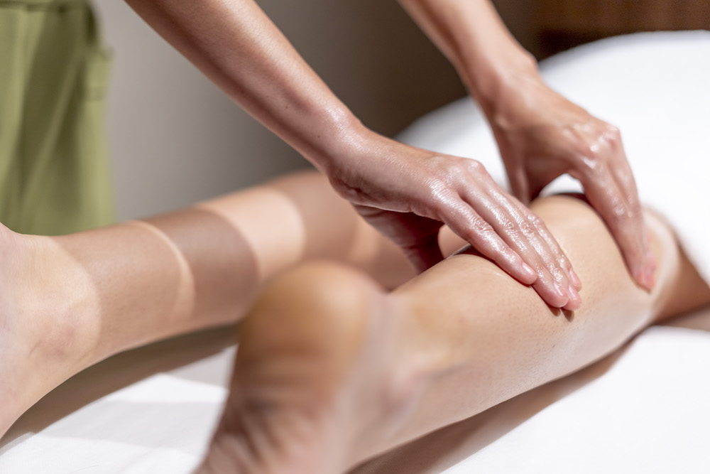 person receiving a massage